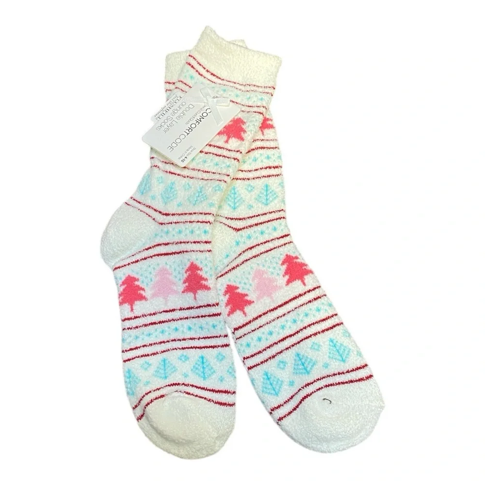 Comfort Code 3-pack Holiday Microterry Double Layer Lounge Socks